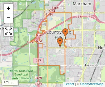 Area schools map